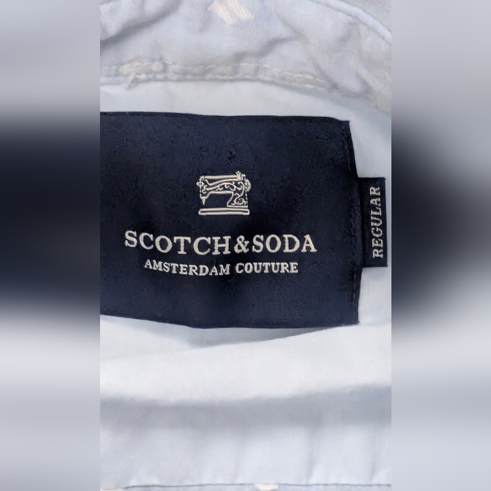 Scotch And Soda Long Sleeve Button Down Patterned Shirt, Large - Picture 10 of 15